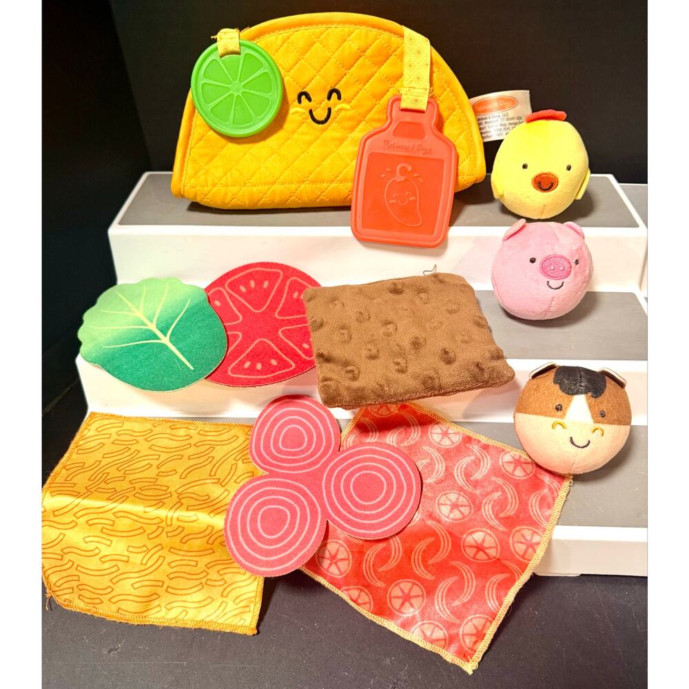 Melissa & Doug Soft Taco Fill & Spill and 3 Rollables Farm Friends soft